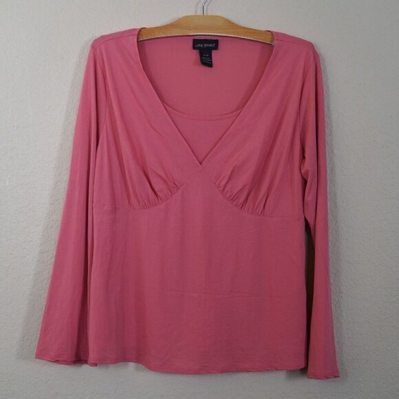 Lane Bryant Baby Doll Long Sleeve Top Ballet Y2k 14/16 1X Semi Sheer Fairy - Picture 1 of 8